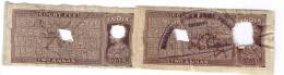 British India 2 Diff, 2as Shade / Colour  Values Used Court Fee Fiscal / Revenue, King George VI Series - 1936-47 King George VI