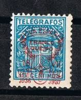 Sello Patriotico 15 Cts Telegrafos SEVILLA. Guerra Civil, Num 55 * - Nationalist Issues