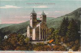 2 CPSM MURBACH (Haut Rhin) - Abbaye - Murbach