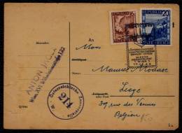 1946 AUTRICHE CARTE DE WIEN A LIEGE - ÖSTERR. ZENSURSTELLE 214 - OBL. ôsterr. Arbeiter Briefmarken Sammler Verein - Cartas & Documentos
