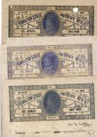 Gwalior , British India State,   6 Annas X 3 Diff, Types / Varities / Shade, Used Fiscal / Revenue - Gwalior