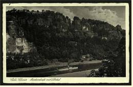 Bastei  -  Sächs. Schweiz  -  Basteiwände Und Elbtal -  Ansichtskarte Ca.1936    (1358) - Bastei (sächs. Schweiz)