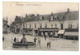 CP ECOMMOY  PLACE DE LA REPUBLIQUE  - ECRITE EN 1907 - Ecommoy