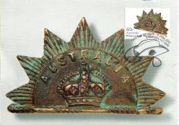 AUSTRALIA MAXICARD ANZAC ARMY BADGE 1ST TYPE 1902-04  $0.60 STAMP DATED 17-04-2012 CTO SG? READ DESCRIPTION!! - Covers & Documents