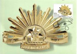 AUSTRALIA MAXICARD ANZAC ARMY BADGE 6TH TYPE 1969-91 $0.60 STAMP DATED 17-04-2012 CTO SG? READ DESCRIPTION!! - Covers & Documents