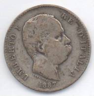 ITALIA 1 LIRA UMBERTO I 1887 AG - 1878-1900 : Umberto I.