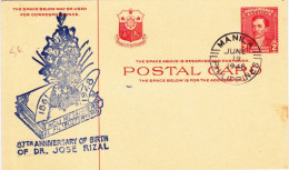 PHILIPPINES - 1948 - CARTE ENTIER POSTAL FDC - Filippine