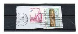 TCHEQUIE      2 Timbres   2 Kc Et 7Kc      Année 1993 Et 99  (sur Fragment Oblitérés) - Gebraucht