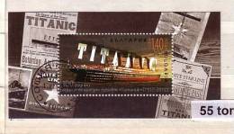 BULGARIA / Bulgarie 2012 100 Years Of An Ambitious Project, The Liner Titanic S/S Used/oblit.(O) - Gebraucht