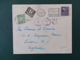 30/186     LETTRE  USA TO ENGLAND 1926 - Strafportzegels