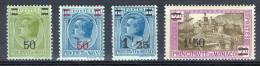 Monaco 1926 Surcharged 4 Val MH - Lot. 1160 - Other & Unclassified