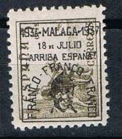 Sello Patriotico MALAGA, Guerra Civil, Variedad Num 41 Hcci * - Emisiones Nacionalistas