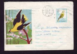 BIRDS 1964,STATIONERY COVER,ENTIER POSTAL,SEND TO MAIL ROMANIA. - Passeri