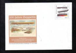 Germany 2000 Cover Enteire Postal Stationery 100 Year  ZEPPELINS  Anniversary Unused. - Zeppelins