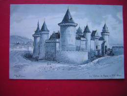 CPA THEME ILLUSTRATEUR SIGNEE ROBIDA  LE CHATEAU DE ROUEN AU XV E SIECLE  NON VOYAGEE  CARTE EN BON ETAT - Robida