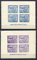 Spain 1938 Sheets (2)  Madrid  Heroic Resistance Helicopter Local  Proof? MNH - Essais & Réimpressions