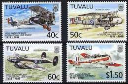 Tuvalu - 1998 - 80e Ann RAF, Avions - 4v Neufs ** // Mnh - Tuvalu