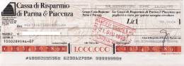CASSA DI RISPARMIO DI PARMA E PIACENZA  /  Assegno Circolare_ Fino A Lire 1.000.000 - Other & Unclassified