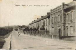 CPSM LIANCOURT (Oise) - Avenue De La Gare - Liancourt