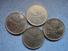 ITALIA - LOTTO  MONETE  20 £  1971  E  1972  - - 20 Lire