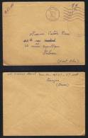 ARZEW - ORAN - ALGERIE / 1956 OBLITERATION SUR LETTRE EN FRANCHISE MILITAIRE POUR COLMAR (ref 3498) - Brieven En Documenten