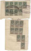 4as X 2 Diff., Colour / Variety,  Share Transfer Of British India King George V Series Used /Piece Fiscal / Revenue - 1911-35 Roi Georges V