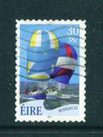 IRELAND  -  2001  Yachts  30p  Self Adhesive  FU  (stock Scan) - Used Stamps