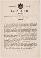 Original Patentschrift - W. Scherrer In Sterkrade , Rheinl., 1899 , Waschmaschine !!! - Machines