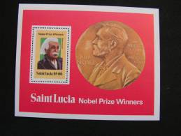 == Santa Lucia, Nobel Prize Block  ** MNH - St.Lucia (1979-...)