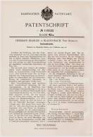 Original Patentschrift -H. Draeger In Bladersbach / Waldbröhl , Post ,1900, Lehrmittel , Mathematik , Nümbrecht , Schule - Waldbröl