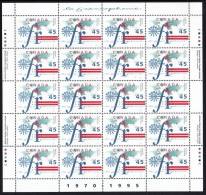 Canada MNH Scott #1589 Sheet Of 20 45c La Francophonie - 25th Ann Of Agency For Cultural And Technical Cooperation - Hojas Completas