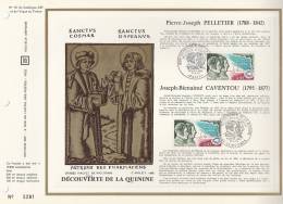 France CEF 127 - Découverte De La Quinine - P.J. Pelletier - J.B Caventou - 1er Jour St Omer 21.03.70 - T. 1633 - Lettres & Documents