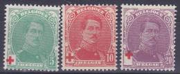 BELGIË - OBP -  1914 - Nr 129 Type II+30/31 (Verschoven Kruis) - MH* - 1914-1915 Croce Rossa