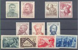 Czechoslovakia 4 Complete Series 1949,1954 MNH ** - Unused Stamps