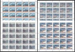 Jugoslawien – Yugoslavia 1995 Museum Exhibits – Airplanes Full Sheets Of 25 MNH; Michel # 2741-44 - Neufs