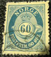 Norway 1893 Posthorn 60ore - Used - Gebruikt