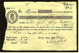 1866 Original Paket-Schein - Großh. Badische Post - Todtmos Schwarzwald - Other & Unclassified