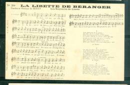 Delcampe - Partition - " La Lisette De Béranger , Paroles Et Musique De Bérat  - Ac08 - Musik