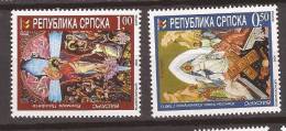 2004X  298-99   BOSNIA ERZEGOVINA REPUBLIKA SRPSKA  PASQUA  ARTE RELIGIONE PITTURA   MNH - Easter