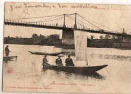 Chalonnes Sur Loire    49        Barque  Avec Voile. Navigation   Pêcheur  (voir Scan) - Chalonnes Sur Loire