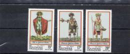 POLYNESIE Française : Folklore Polynésien : Costumes Anciens : Chef, Homme, Femme - Tradition - Coutume - Artisanat - Unused Stamps