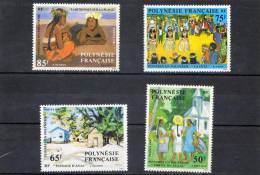 POLYNESIE Française : Peintres En Polynésie : "Sortie Du Culte" De Boulaire, "la Fête" De Tatin, Etc..Art - Peinture - Nuevos
