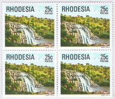 Rhodesia 1978 Goba Falls Waterfall Wasserfall Block 4 ** MNH - Zimbabwe (1980-...)