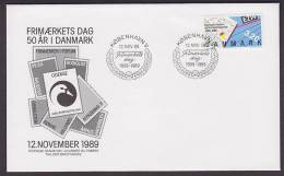 ## Denmark Brief Cover 1989 Tag Der Briefmarke Day Of Stamp Jour De Timbre Fishing Fisherei Stamp - Briefe U. Dokumente
