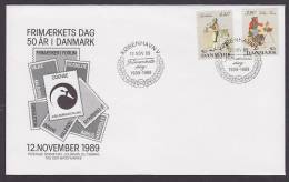 ## Denmark Brief Cover 1989 Tag Der Briefmarke Day Of Stamp Jour De Timbre NORDEN Volkstrachten Complete Set !! - Cartas & Documentos
