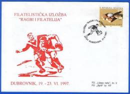 RUGBY ( Croatia Very Rare ) RUGBY AND PHILATELY - Exhibition In Dubrovnik 1997. * 58. Congress FIRA - Rugby