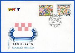 OLYMPIC GAMES BARCELONA 1992 (Croatia FDC) Olympics Jeux Olympiques Juegos Olímpicos Olympiade Olimpiadi Giochi Olimpici - Zomer 1992: Barcelona