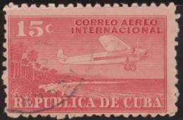 Cuba 1931 Scott C6 Sello º Paisaje Avion Y Costa Cubana Correo Aereo Internacional Michel 82 Yvert PA6 Republica De Cuba - Oblitérés