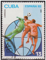 Cuba 1981 Scott 2395 Sello * Deportes Sport FIFA World Cup Futbol España 82 Jugada Football Michel 2545 Yvert 2254 Stamp - Ongebruikt