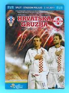 CROATIA V GEORGIA - 2012 UEFA EURO Qual. Football Match Programme * Soccer Fussball Programm Calcio Programma Foot - Books